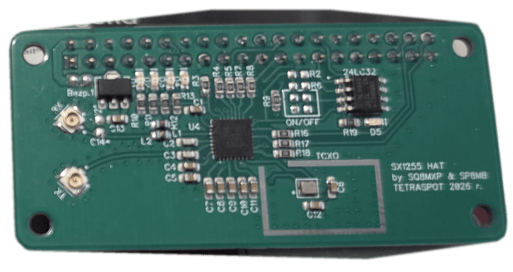 TMO HAT — the SX1255 HAT board designed by SQ8MXP and SP8MB