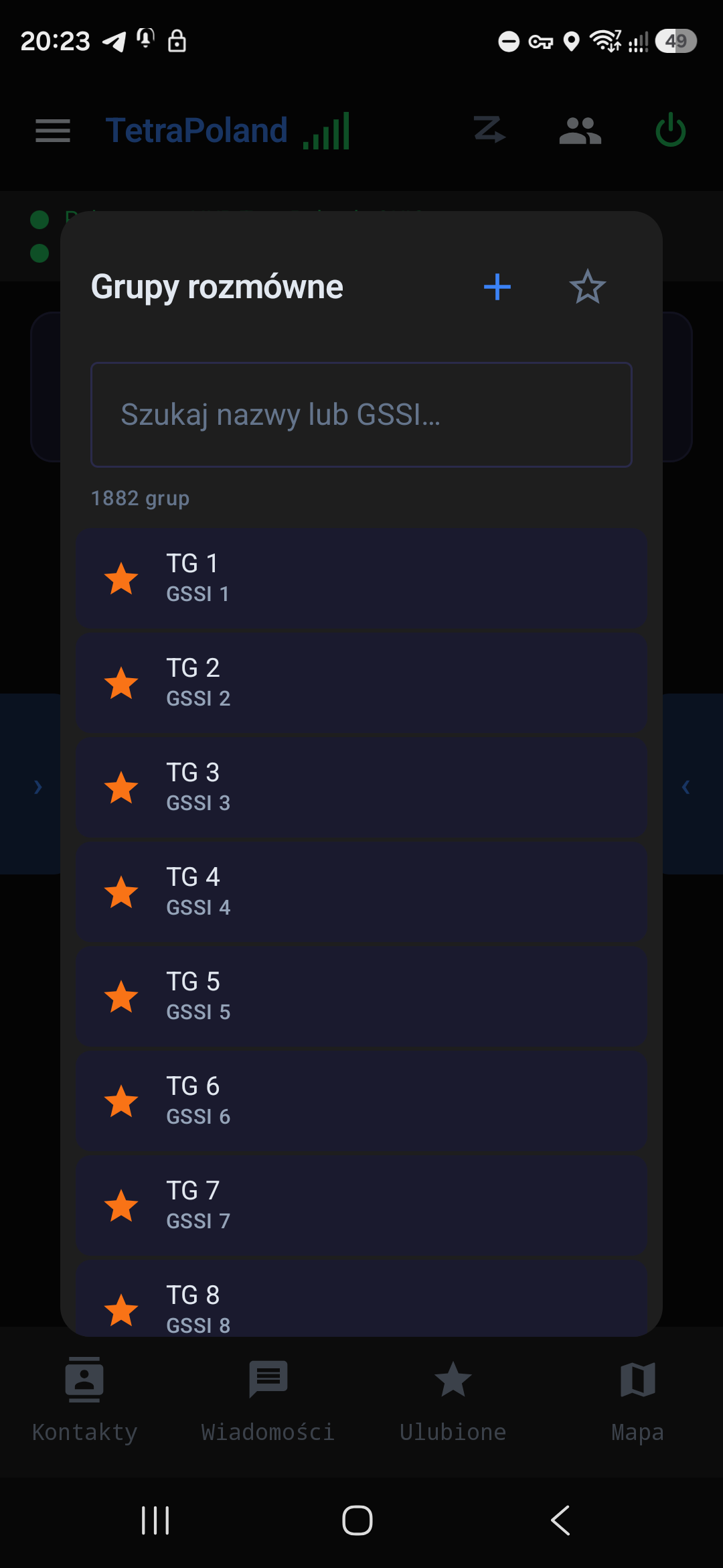 Lista grup rozmównych