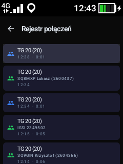 Rejestr połączeń