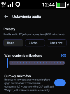 Ustawienia audio