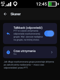 Ustawienia skanera