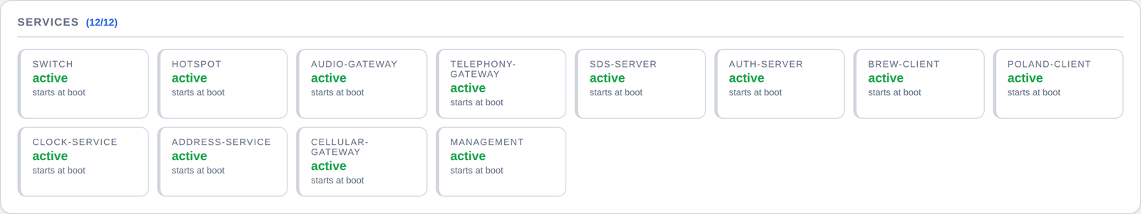 System — services