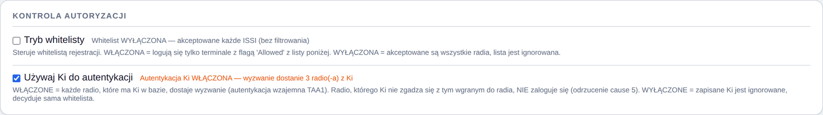 Kontrola autoryzacji — whitelista i bypass