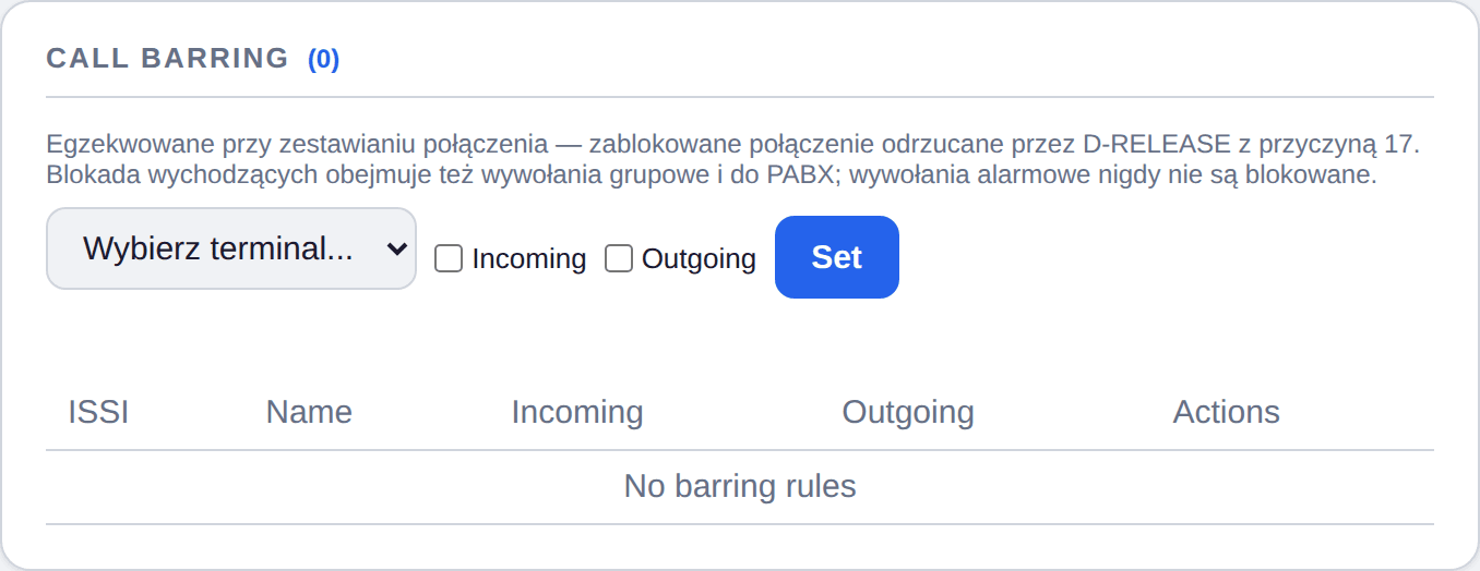 Call barring